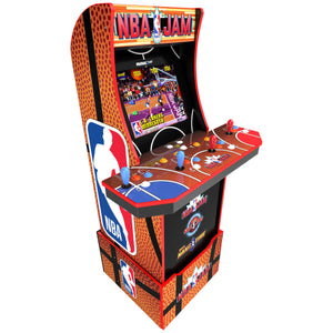Arcade1Up 4-Player NBA Jam Arcade with Stool & Bundle